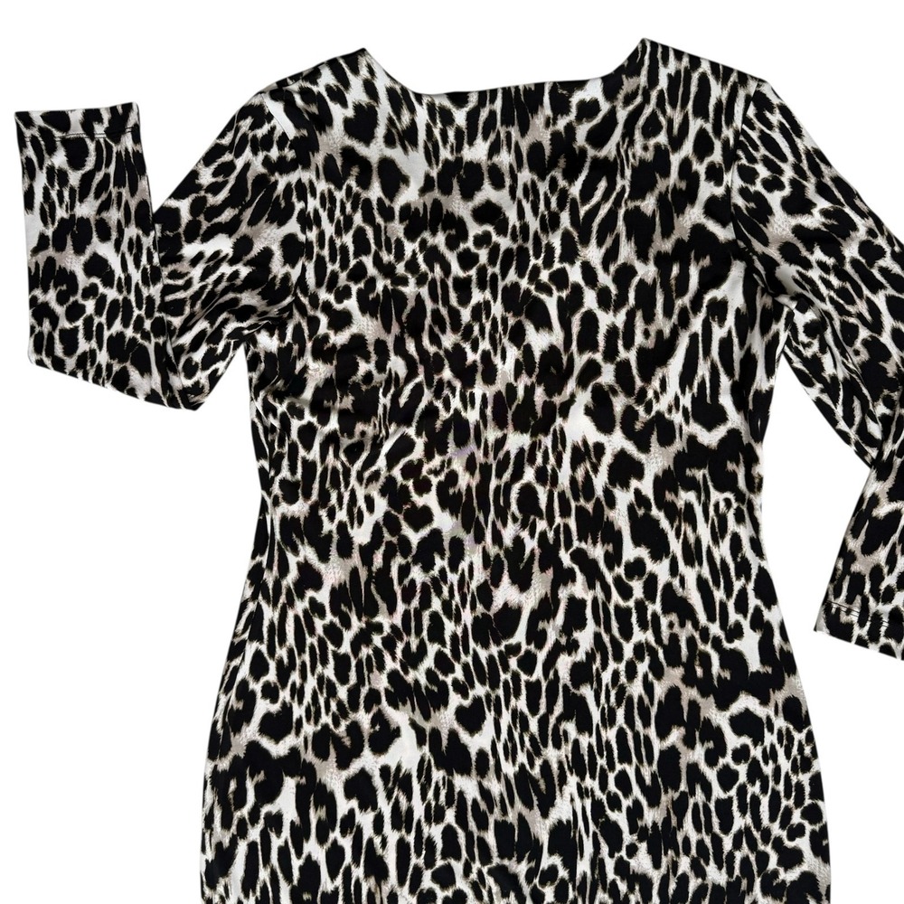 Calvin Klein Womens‎ Leopard Dress Sz 6 Mob Wife Italian Glam Animal Print Money - Picture 16 of 16